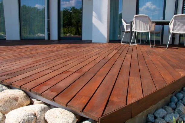 Finished timber deck for an Auckland home