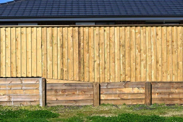 Completed timber fence and gate installation